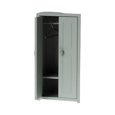 Maileg Wooden Closet, Mouse - Soft blue
