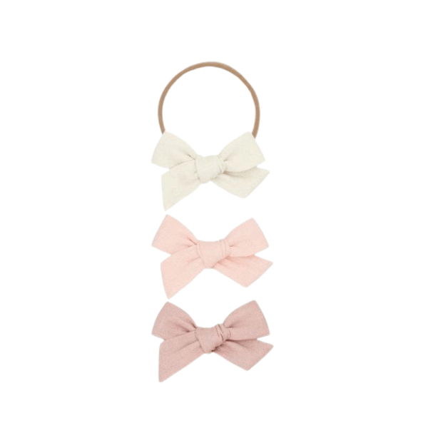 Lou Lou & Company Linen Bow 3 pack Headbands