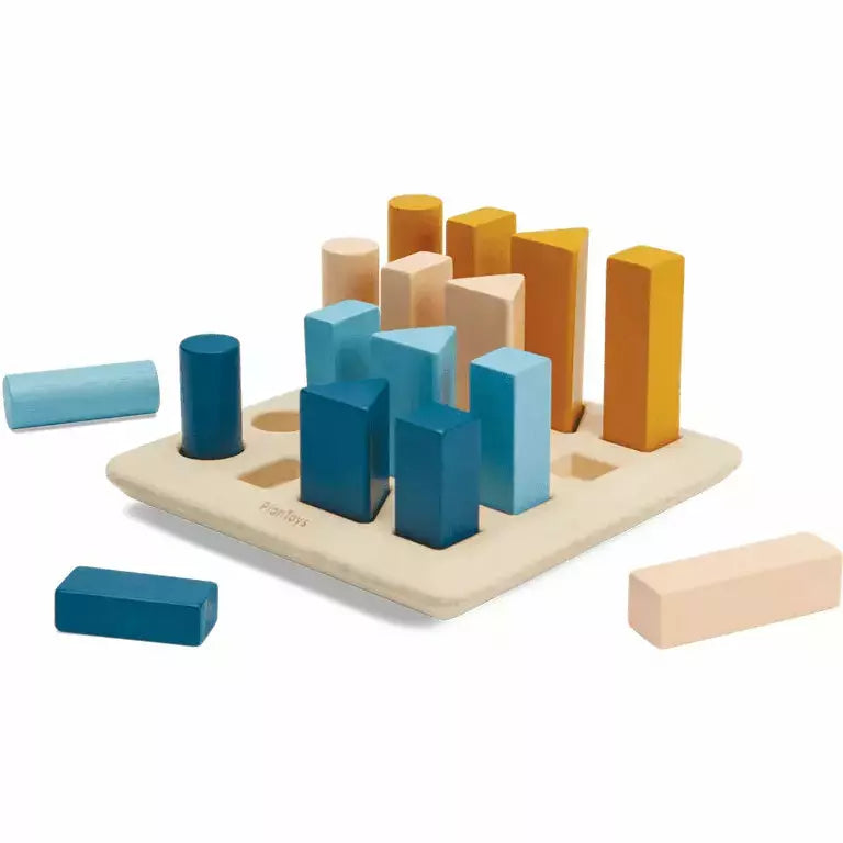 Plan Toys Geometric Peg Board - Orchard
