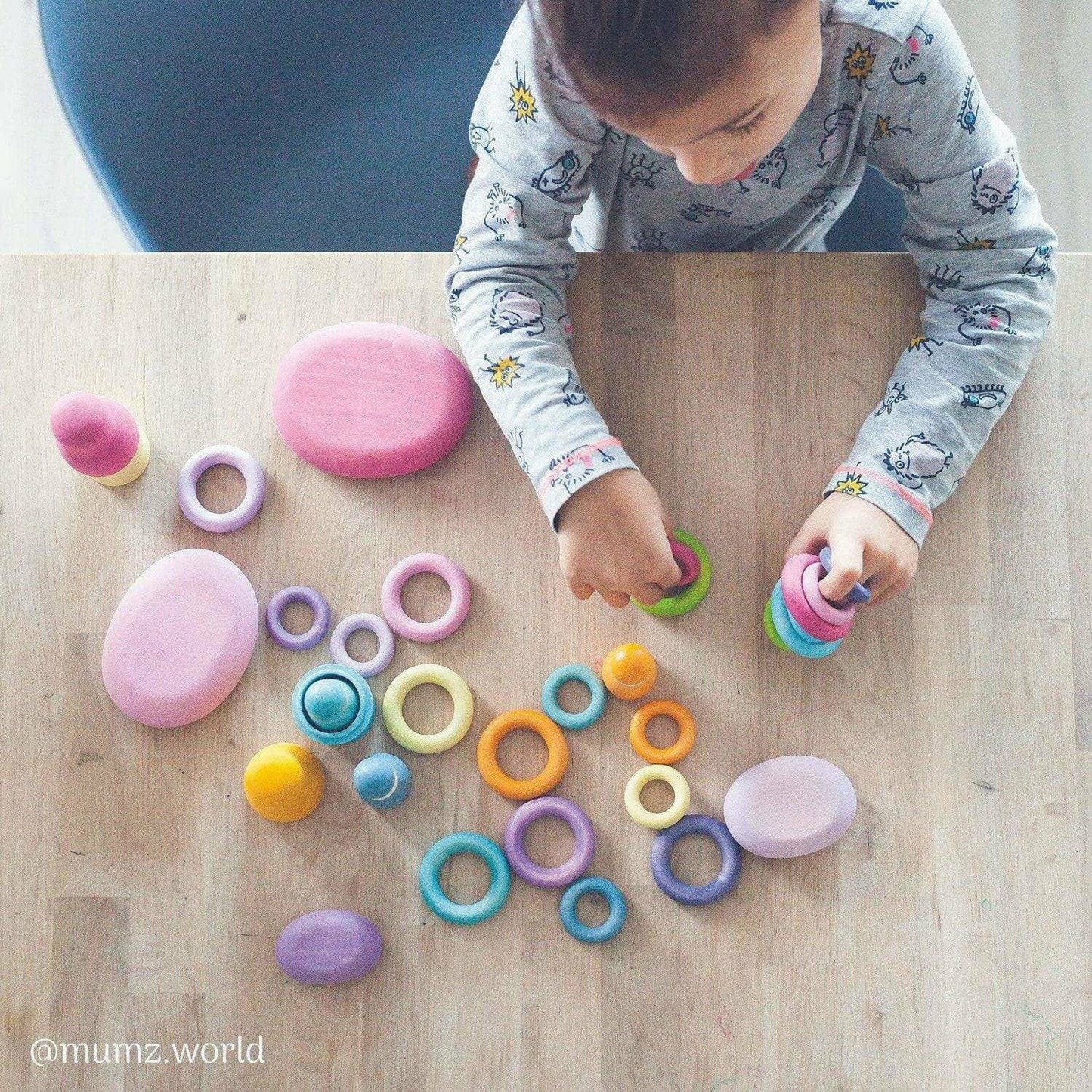 Grimm's Building Rings Pastel