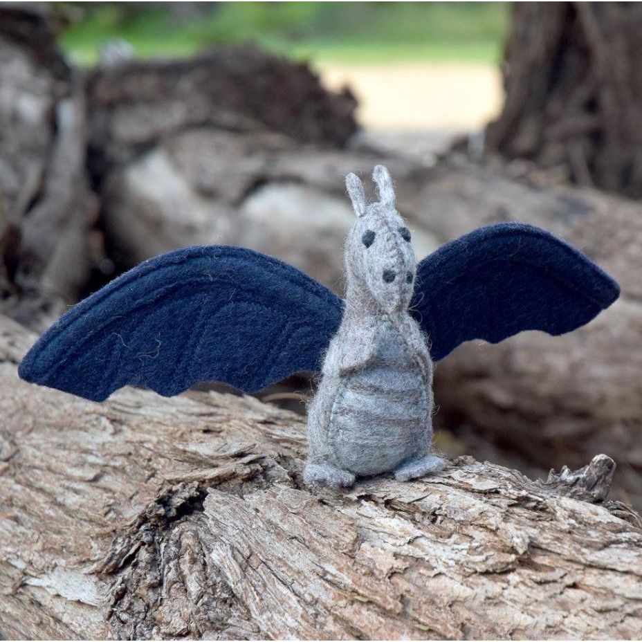 Tara Treasures Felt Dragon Toy - Navy Blue