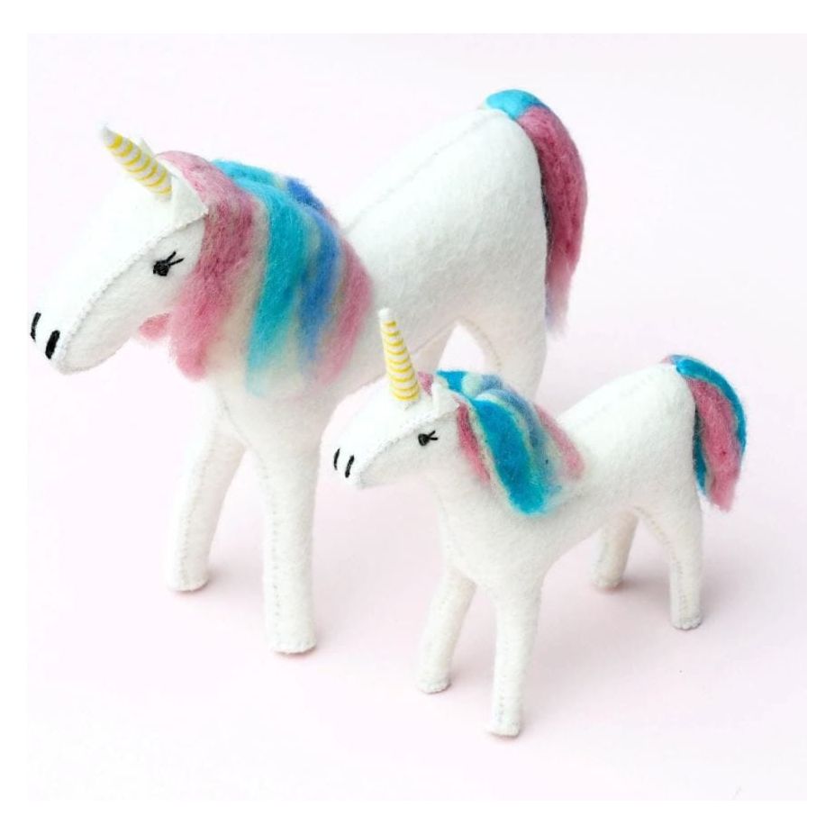 Tara Treasures Felt Unicorn Toy - Small