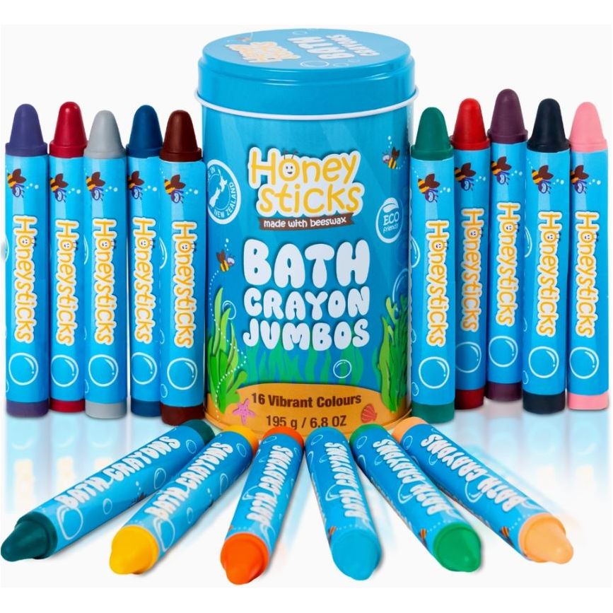 Honeysticks Jumbo Bath Crayons Non Toxic (16 Pack)