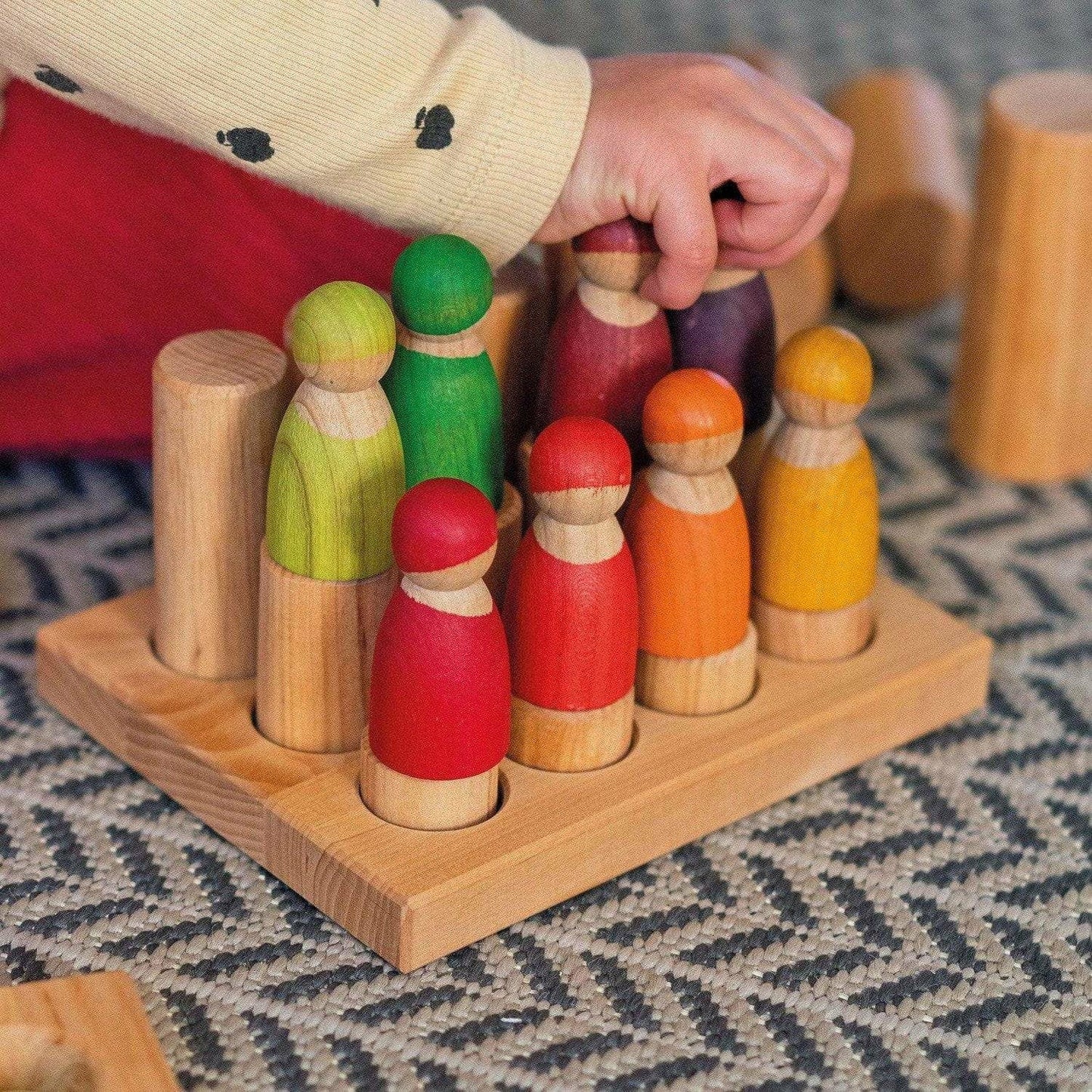 Grimm's Stacking Game Small Rollers Natural