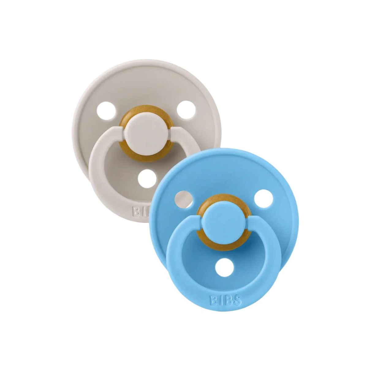 BIBS USA Colour Pacifier 2 Pack- Mushroom/Breeze