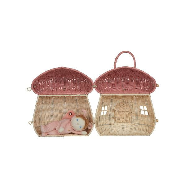 Olli Ella Rattan Mushroom Dollhouse- Musk