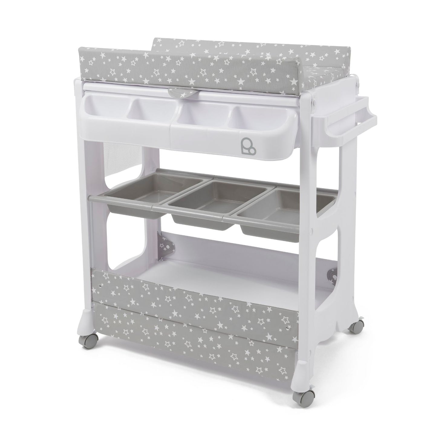 Puggle Duckling 3-in-1 Bath & Changing Unit - Grey Scattered Stars