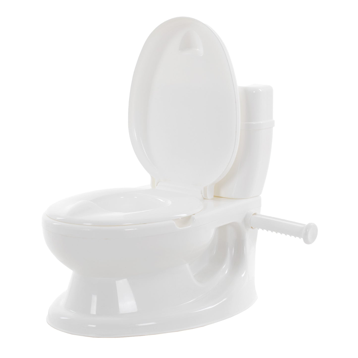 Puggle Toddler Infant Educational Training Potty With Flush Sounds - White