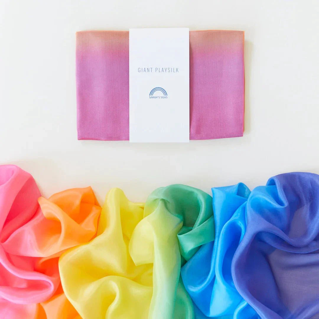 Sarah's Silks Giant Enchanted Rainbow Playsilk