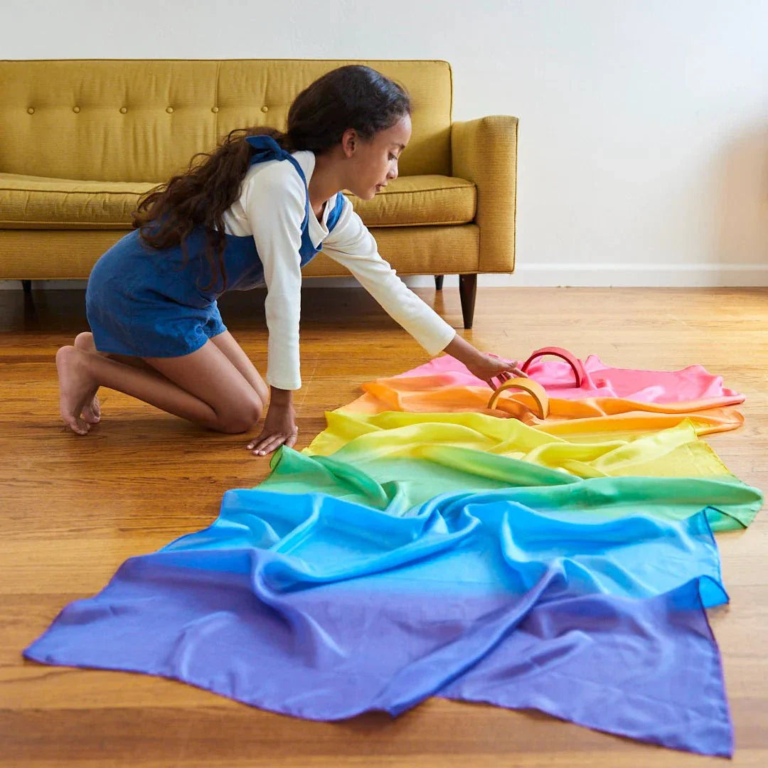 Sarah's Silks Giant Enchanted Rainbow Playsilk