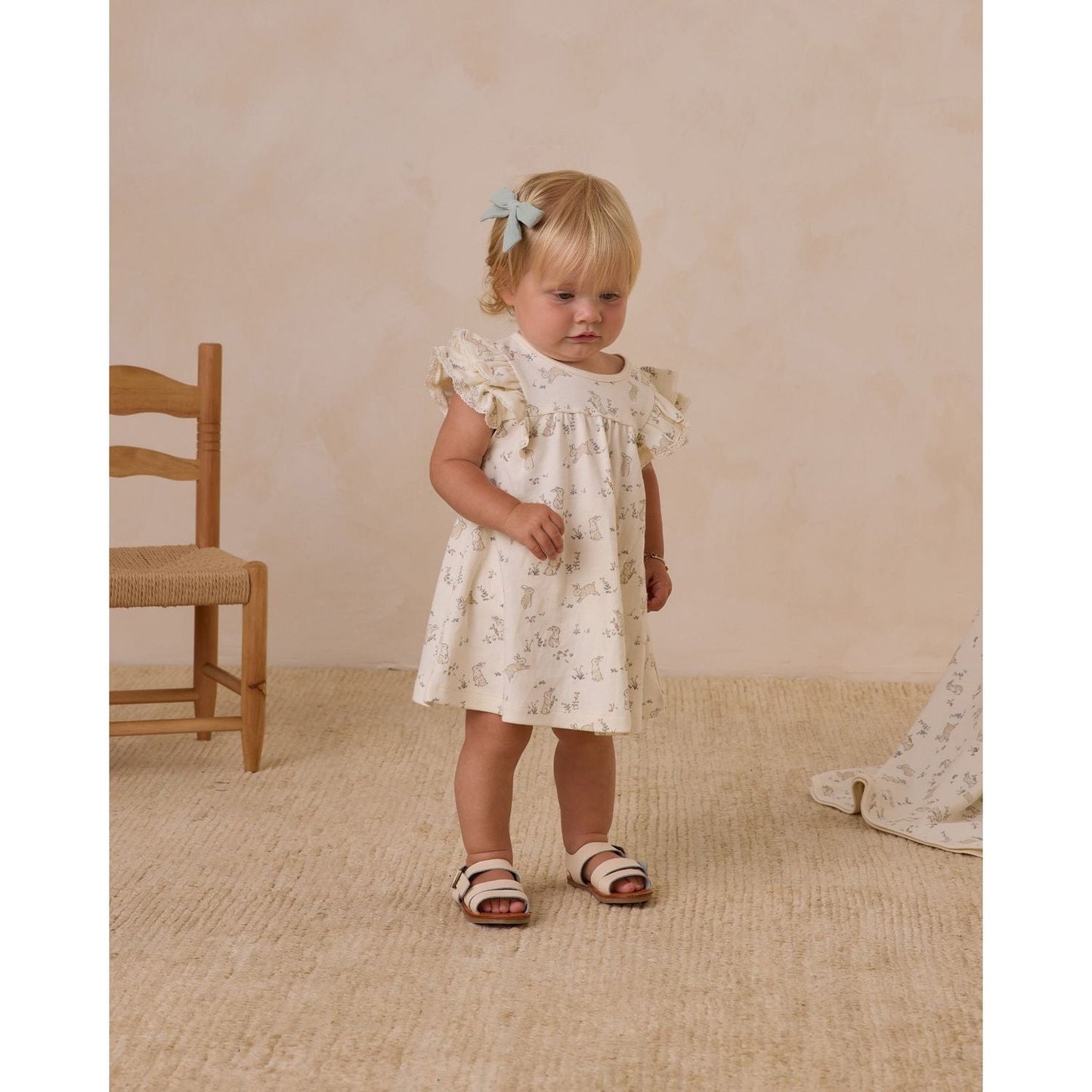 Quincy Mae Flutter Dress - Bunnies