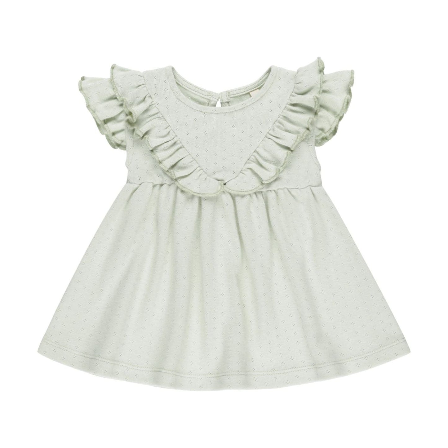 Quincy Mae Sleeveless Ruffle V Dress - Mint