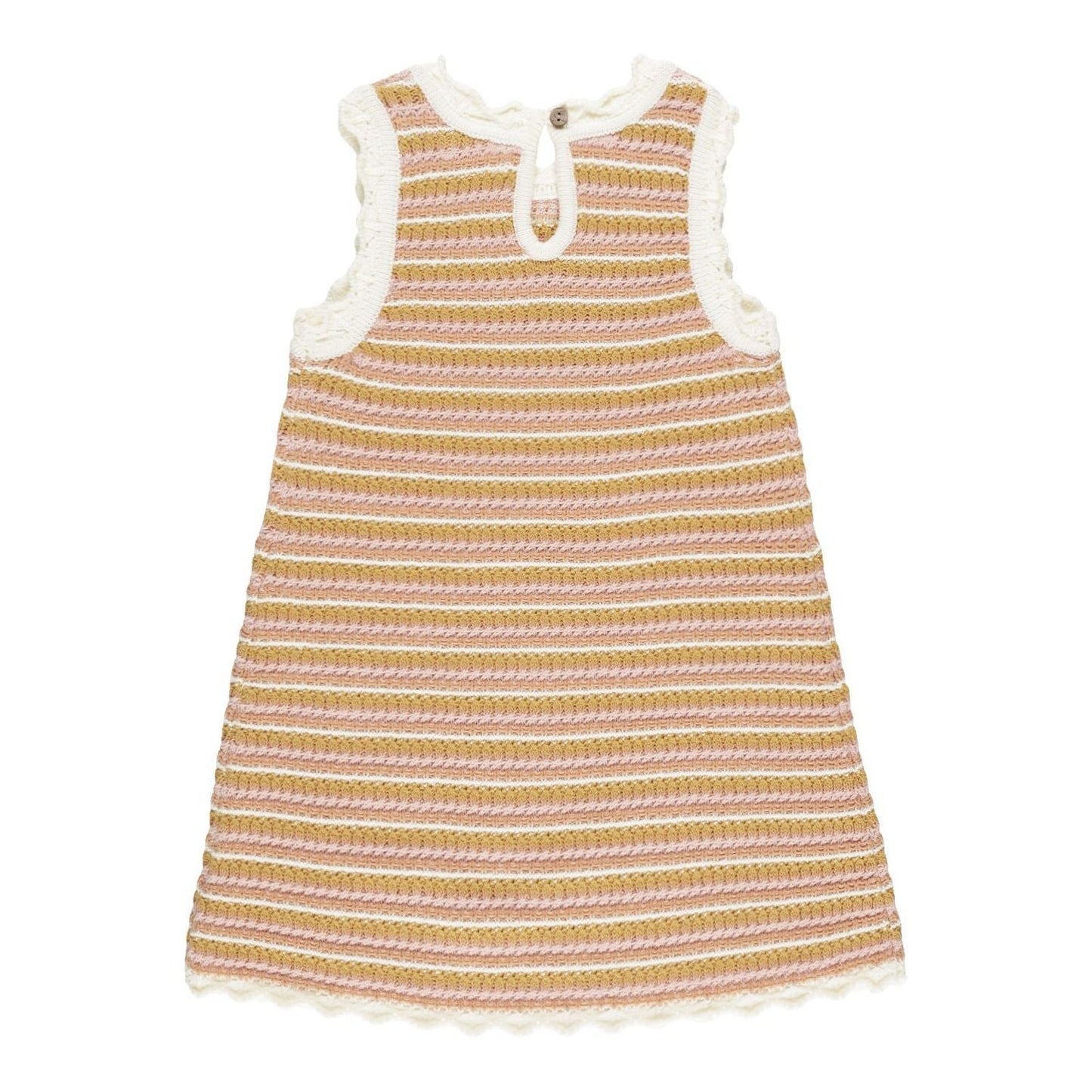 Rylee + Cru Crochet Tank Mini Dress - Pink Stripe