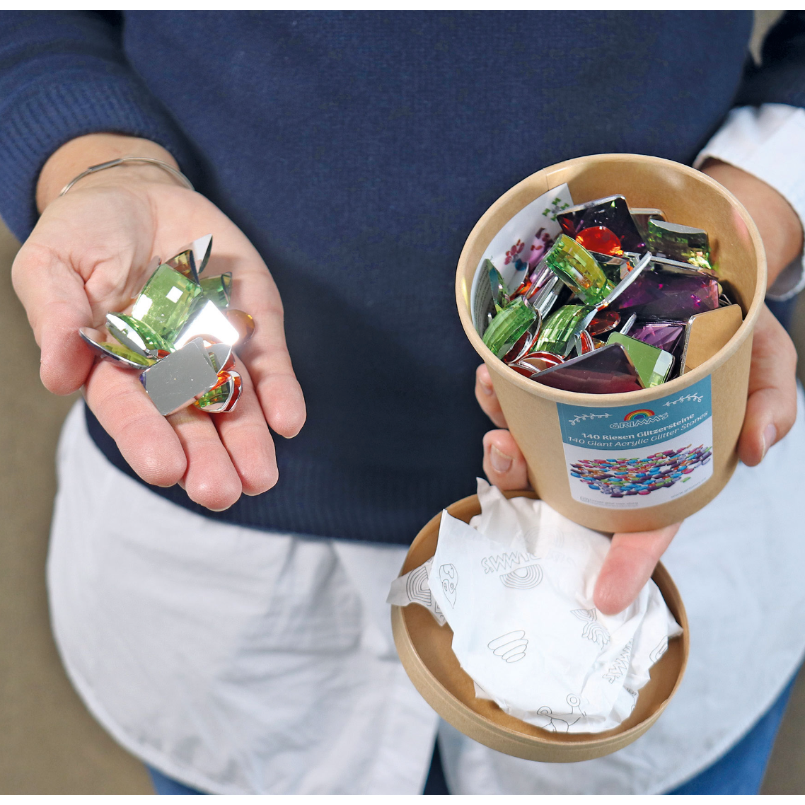 Grimm's 140 Giant Acrylic Glitter Stones