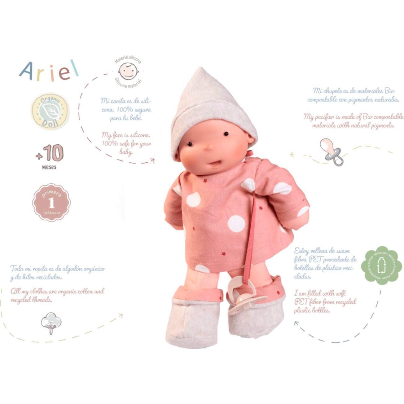 Antonio Juan Organic Doll - Ariel Orange