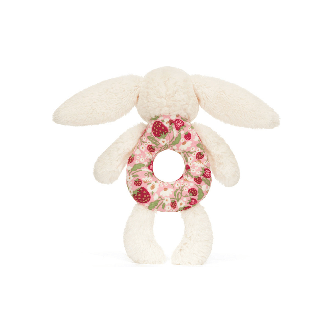 Jellycat Bashful Cream Bunny "Berry" Ring Rattle