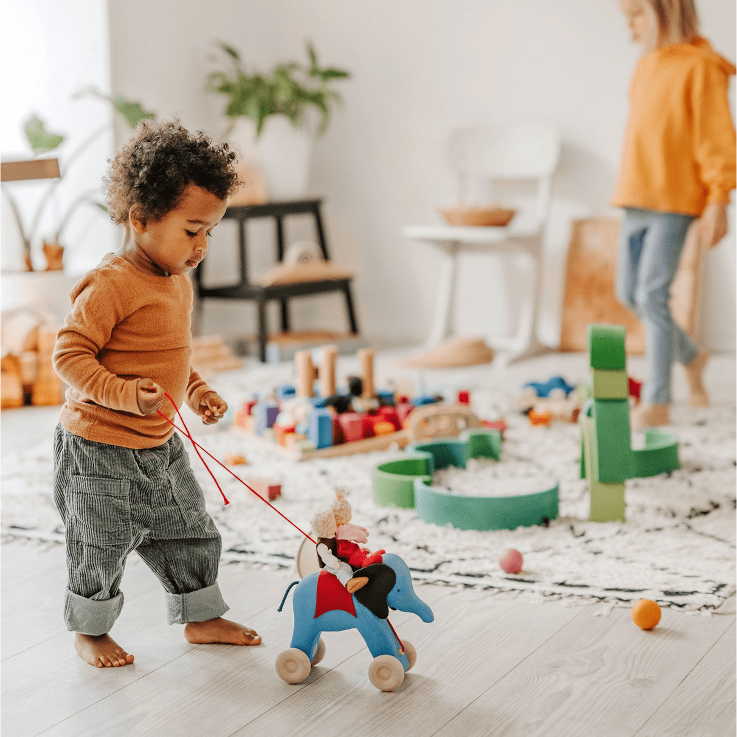 Grimm's Elephant Otto Pull Along Toy