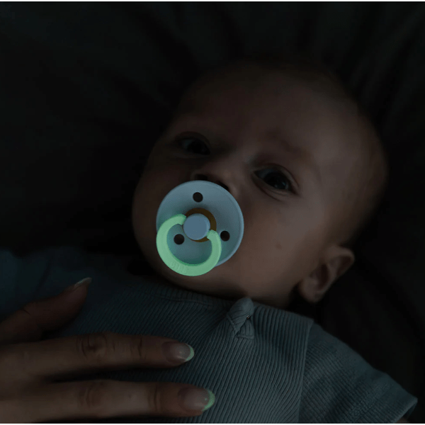 BIBS USA- GLOW in the Dark Pacifier 2 Pack - Petrol/ Deep Space