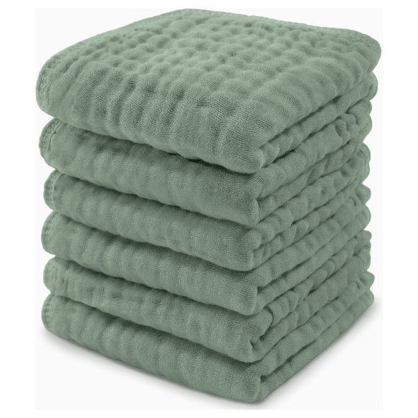 Comfycubs 100% Muslin Cotton Baby Washcloths