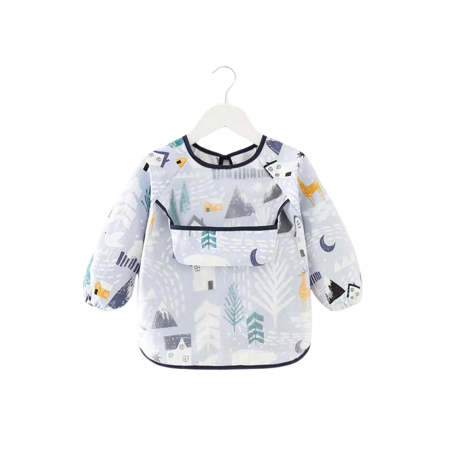 Baby Long Sleeve Apron Smock Bib Woodland Creatures