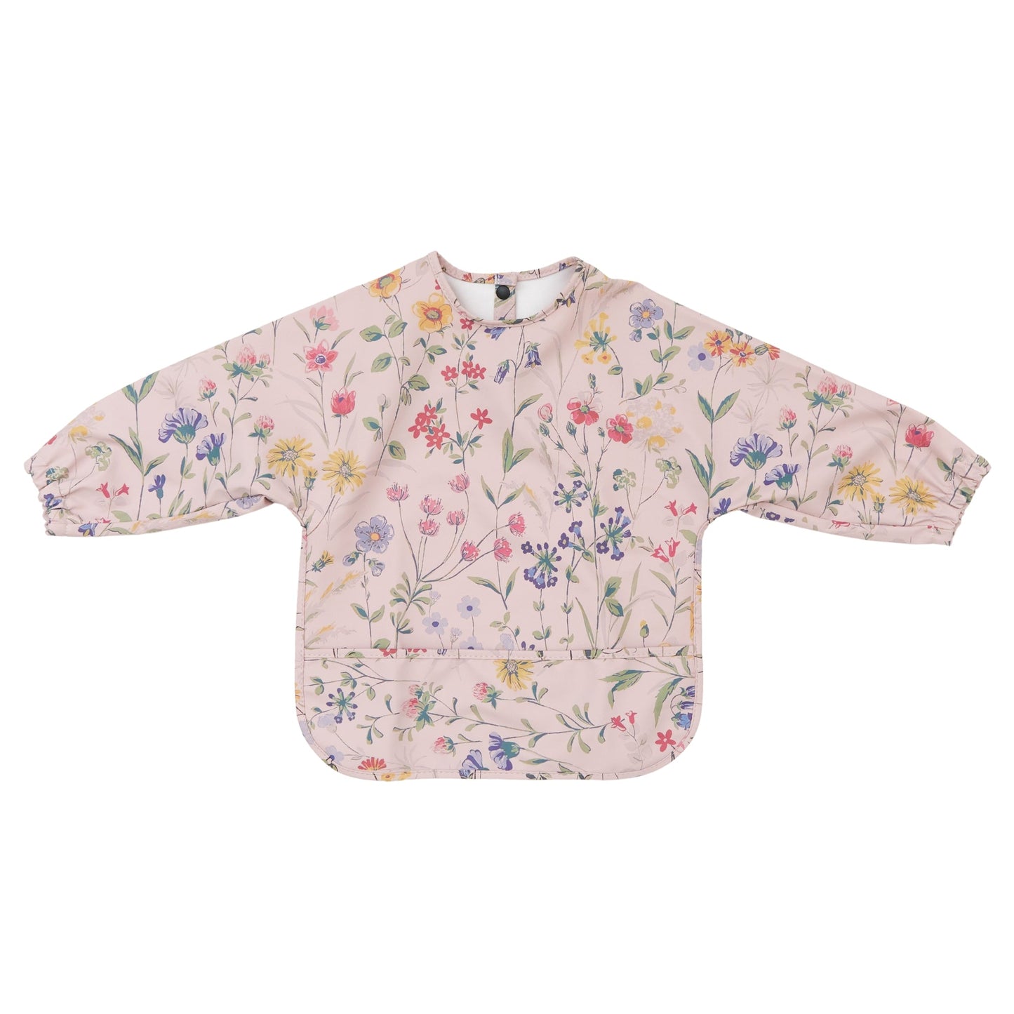 Waterproof Long Sleeve Baby Smock Bib in Petal Palette