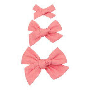 Lou Lou & Company Linen Bow Clip- Single Medium