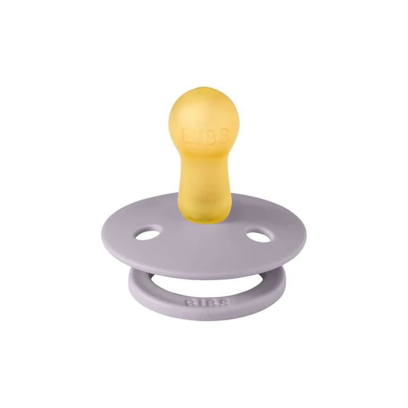 BIBS USA- Natural Rubber Pacifier 2 Pack - Fossil Grey/Mauve