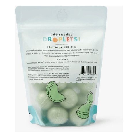 Dabble & Dollop 100% Natural Bath Bombs - Honeydew Melon