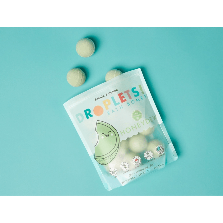 Dabble & Dollop 100% Natural Bath Bombs - Honeydew Melon
