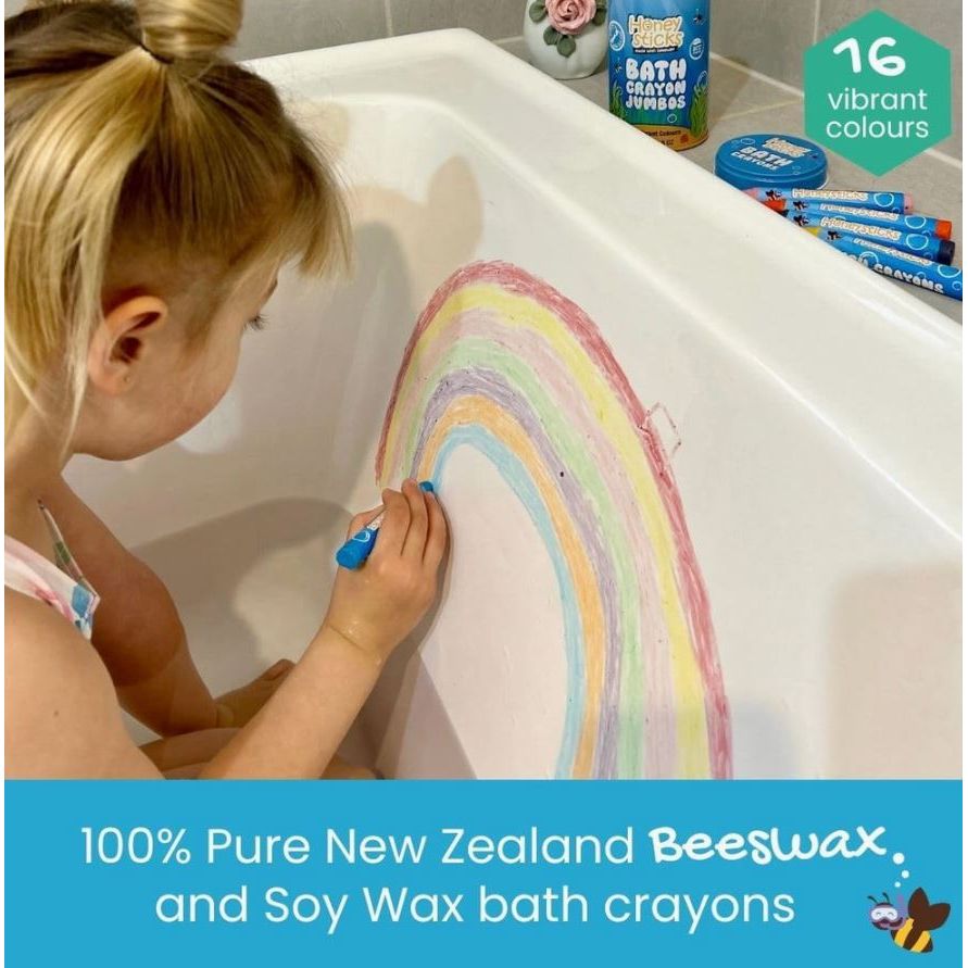 Honeysticks Jumbo Bath Crayons Non Toxic (16 Pack)