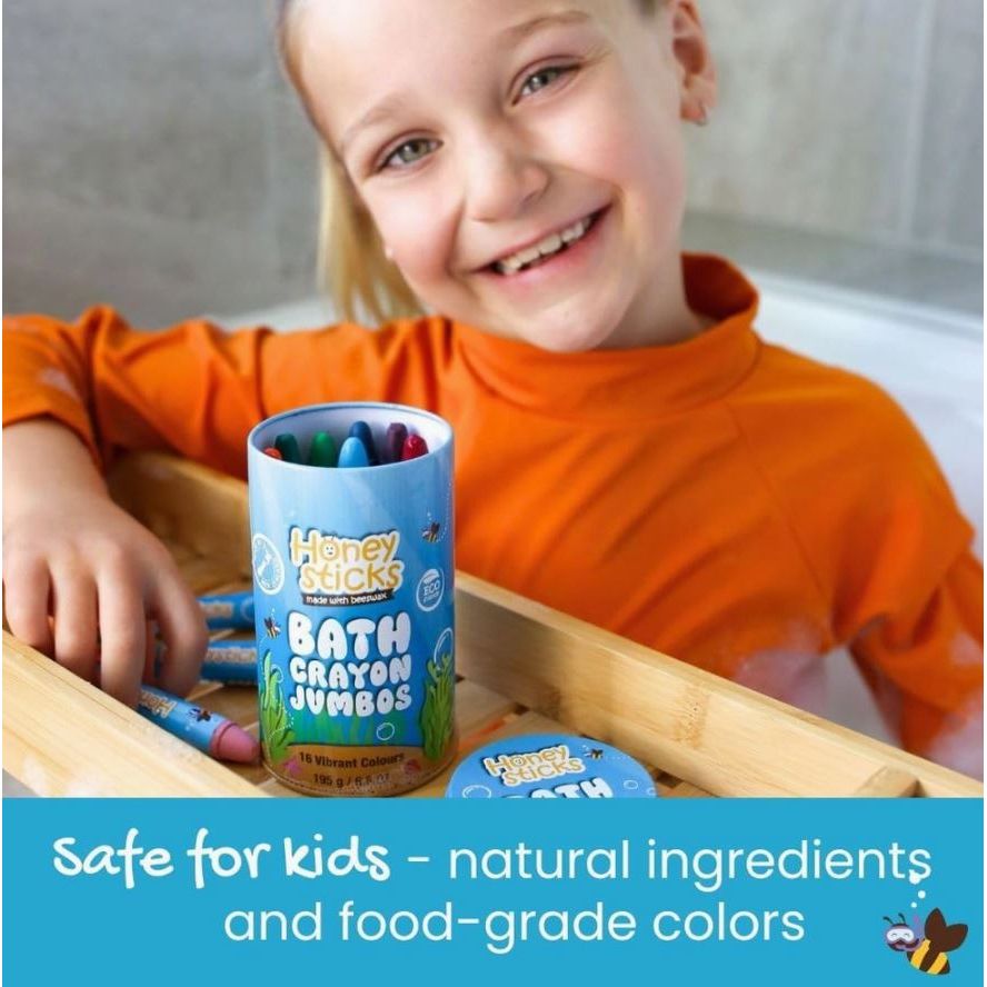 Honeysticks Jumbo Bath Crayons Non Toxic (16 Pack)