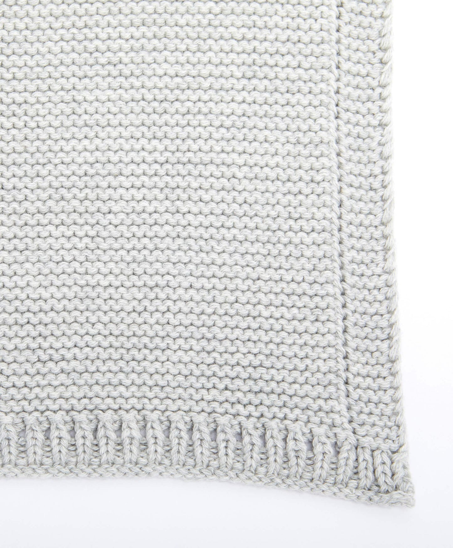 The Little Green Sheep Organic Knitted Cellular Baby Blanket in Dove