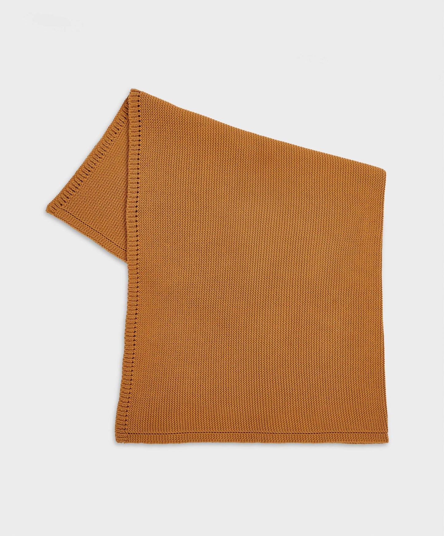 The Little Green Sheep Organic Knitted Cellular Baby Blanket in Honey