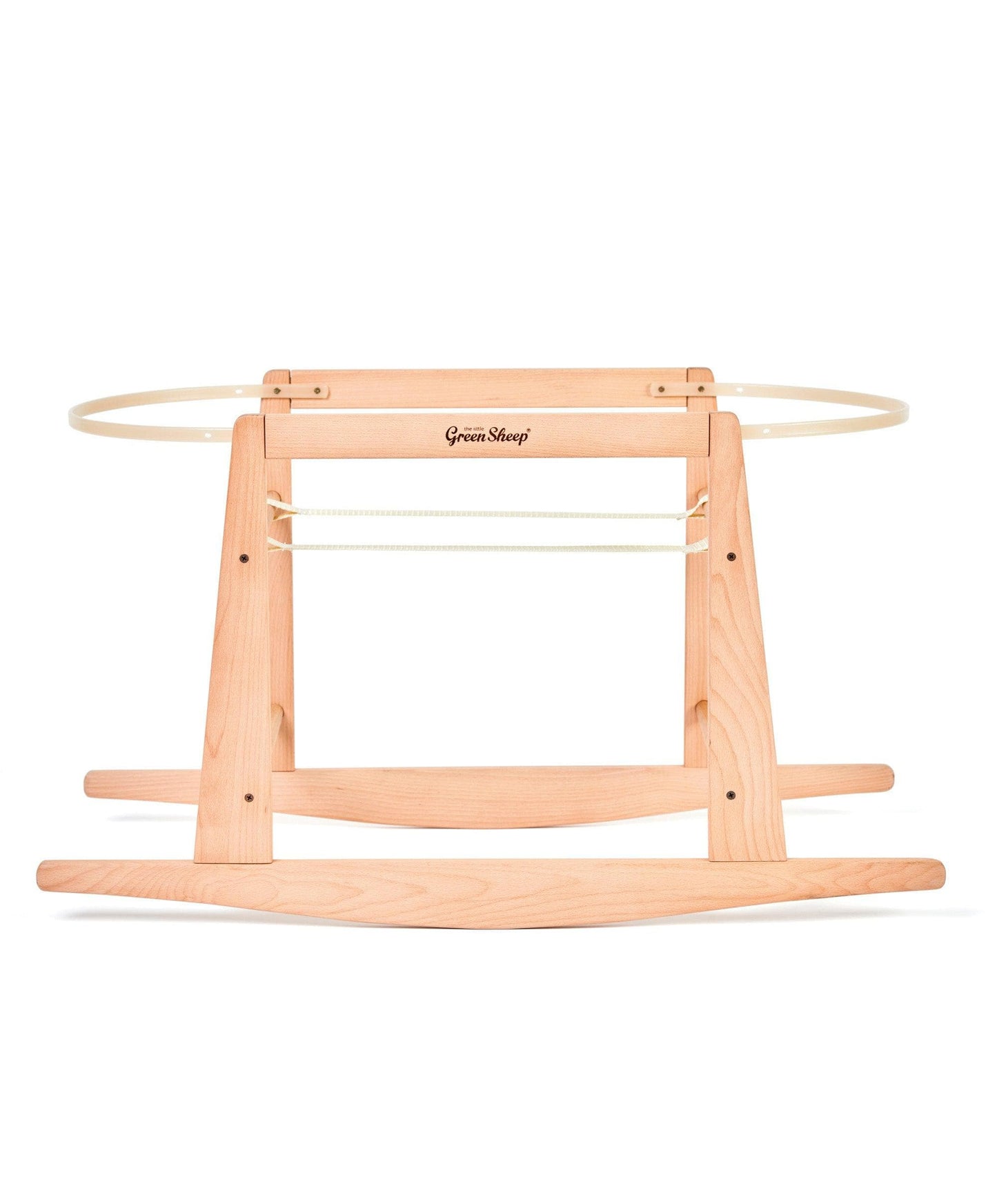 Little Green Sheep Knitted Moses Basket - Linen