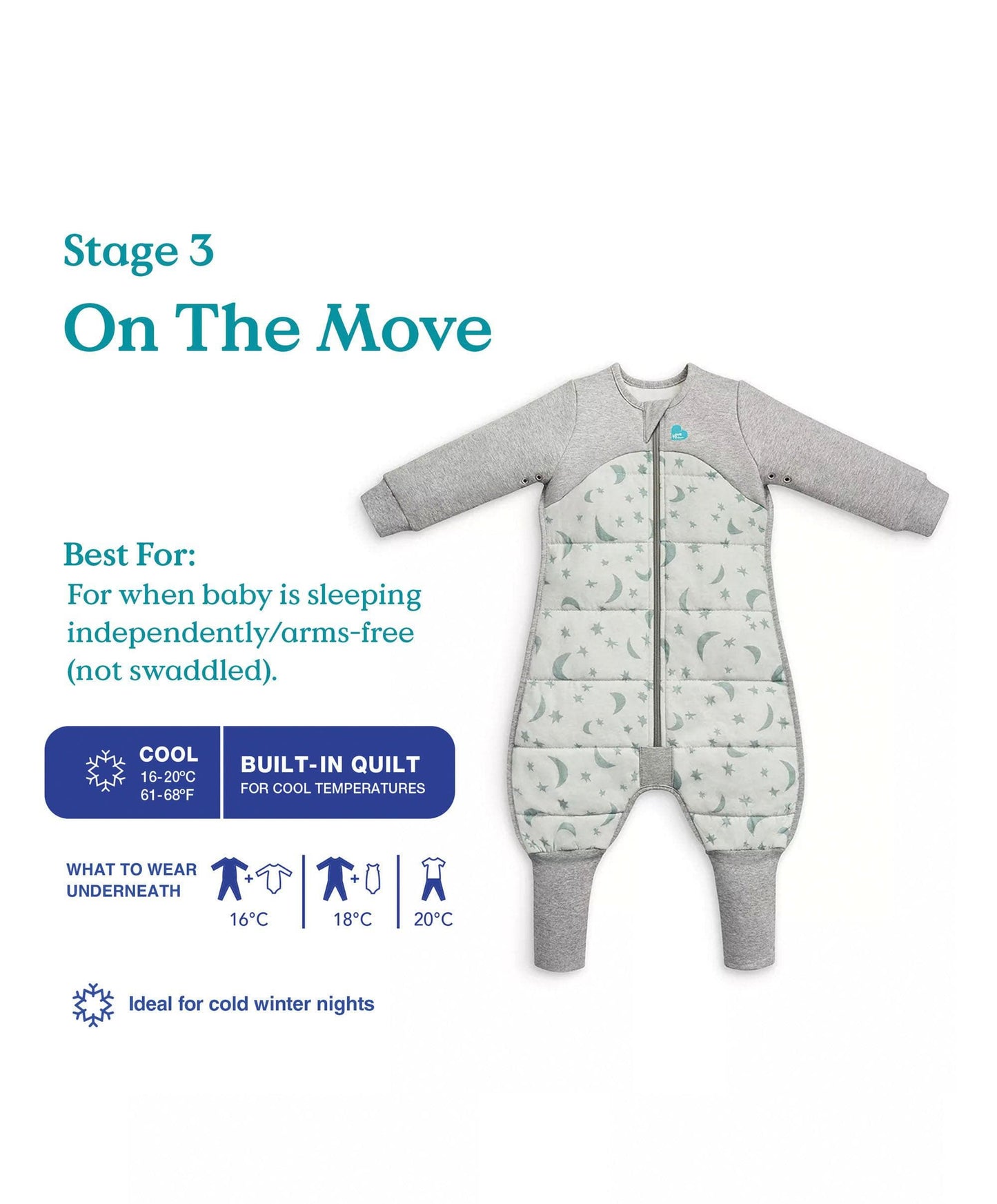 Love To Dream Sleep Suit 12-24 Months (2.5 Tog) - Moonlight Olive
