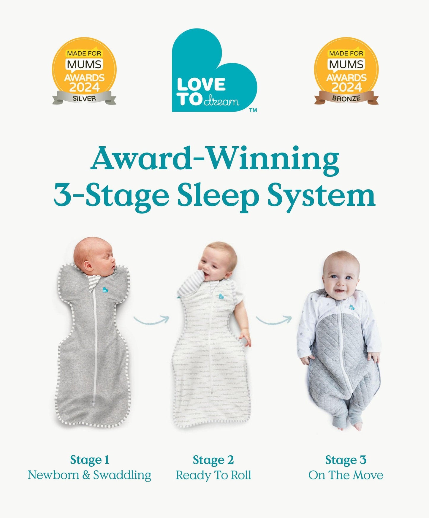 Love To Dream Swaddle Up™ Newborn/5-8.5lbs (1.0 Tog) - North Star White