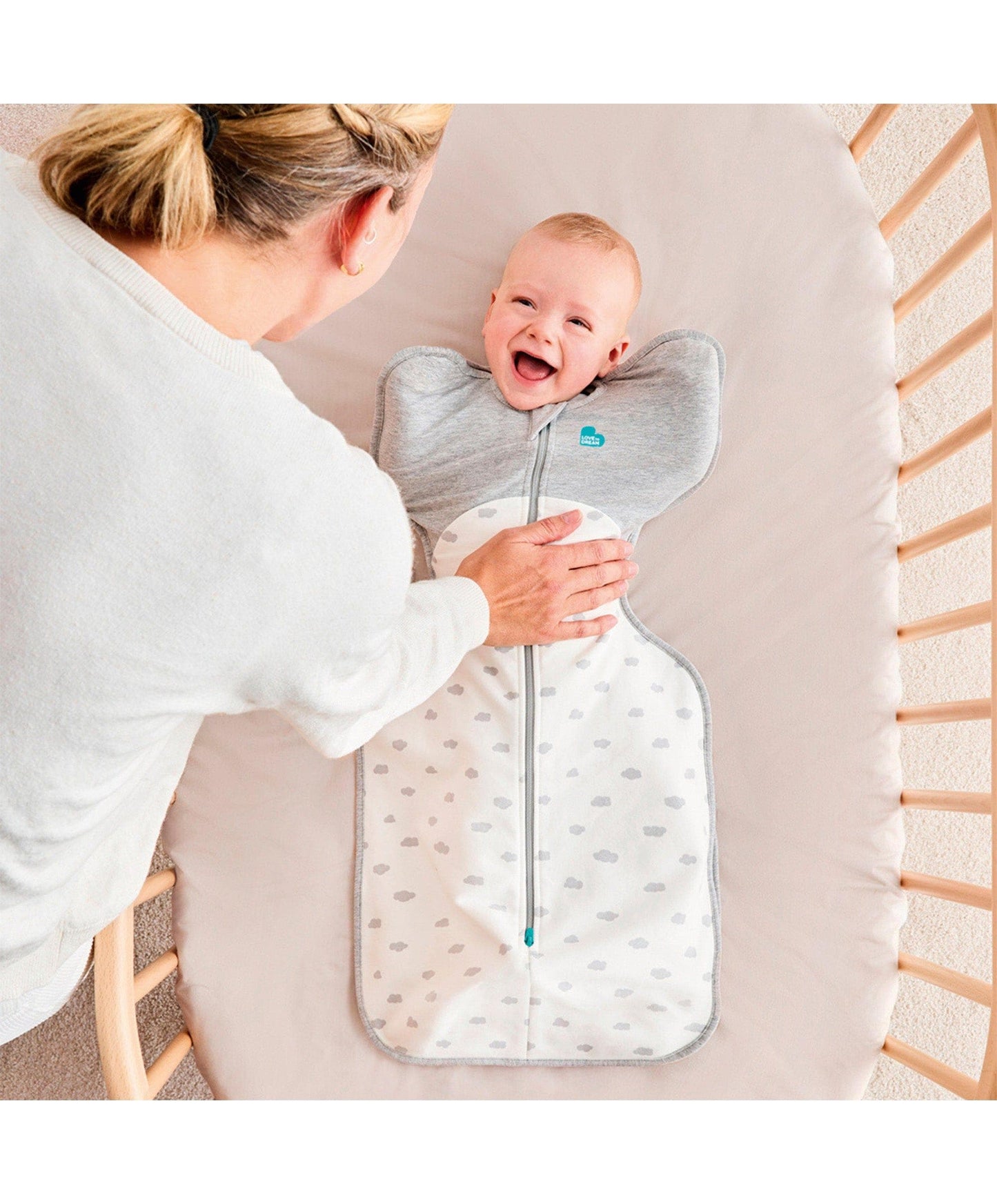 Love to Dream Swaddle Up™ Small/8 - 13lbs(1.5 Tog) - Mini Cloud White