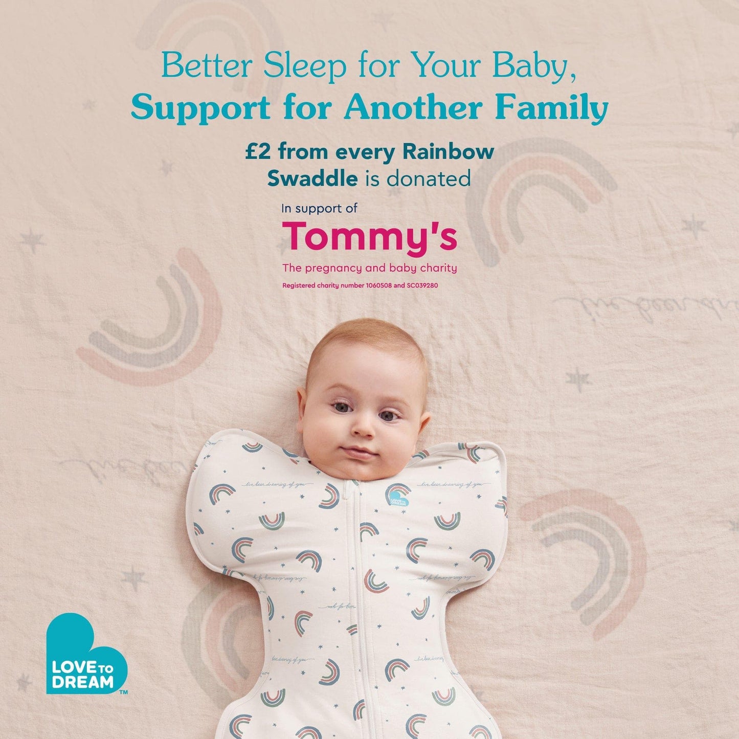 Love to Dream Swaddle Up™ Small/8-13lbs (1.0 Tog) - Rainbow