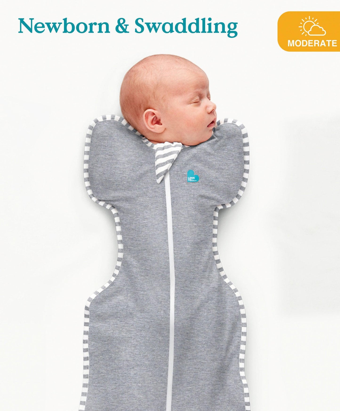 Love To Dream Swaddle Up™ Medium/13 - 19lbs (1.0 Tog) - Grey