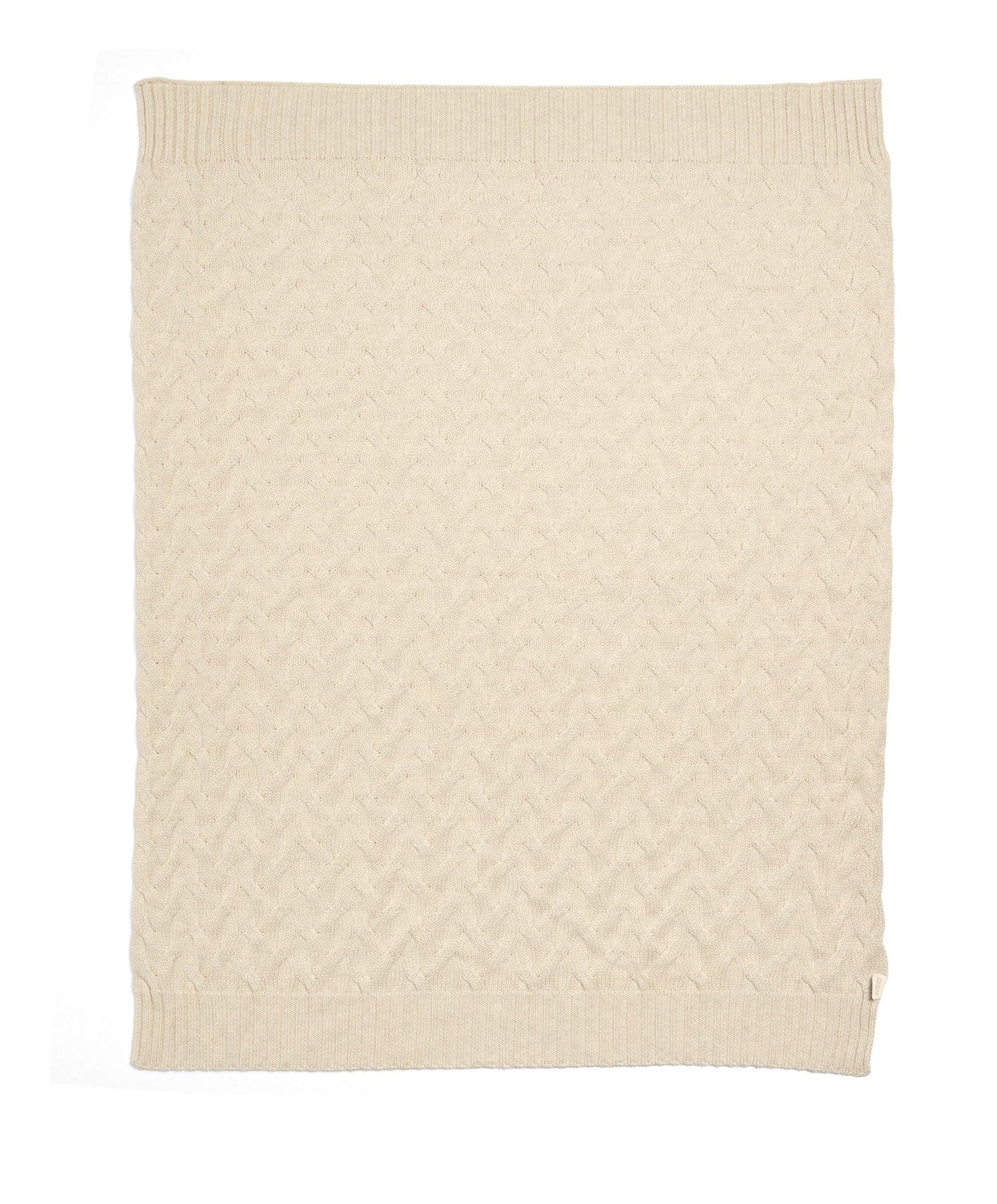 Cable Knit Blanket - Welcome to the World Duckling - Cream