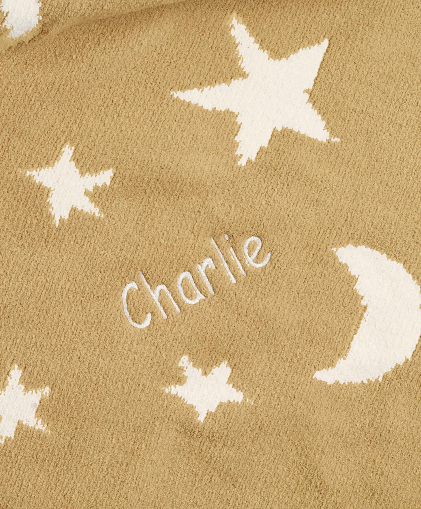 Chenille Blanket - Mustard Moon/Star