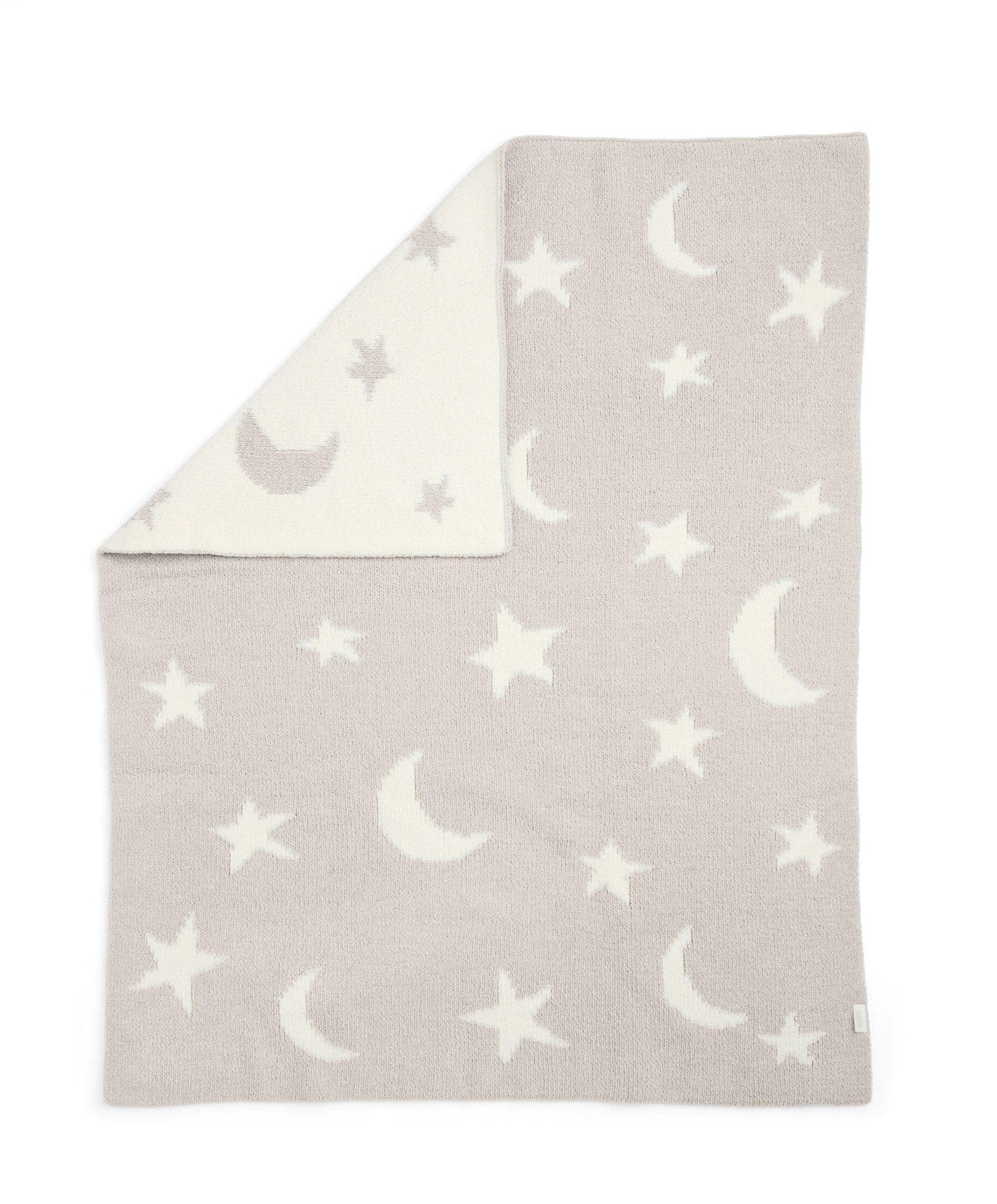 Chenille Blanket - Neutral Moon/Star