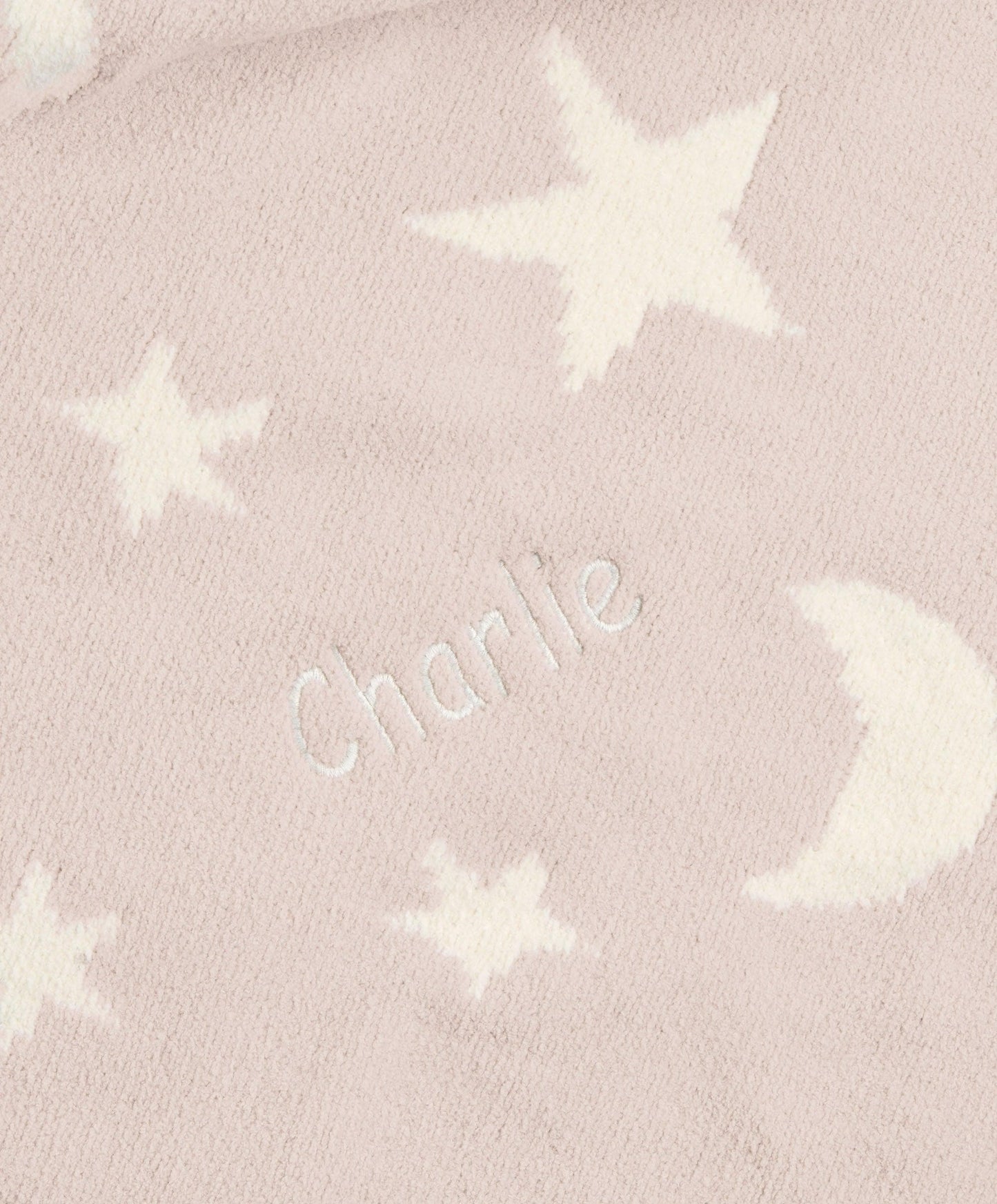 Chenille Blanket - Pink Moon/Star