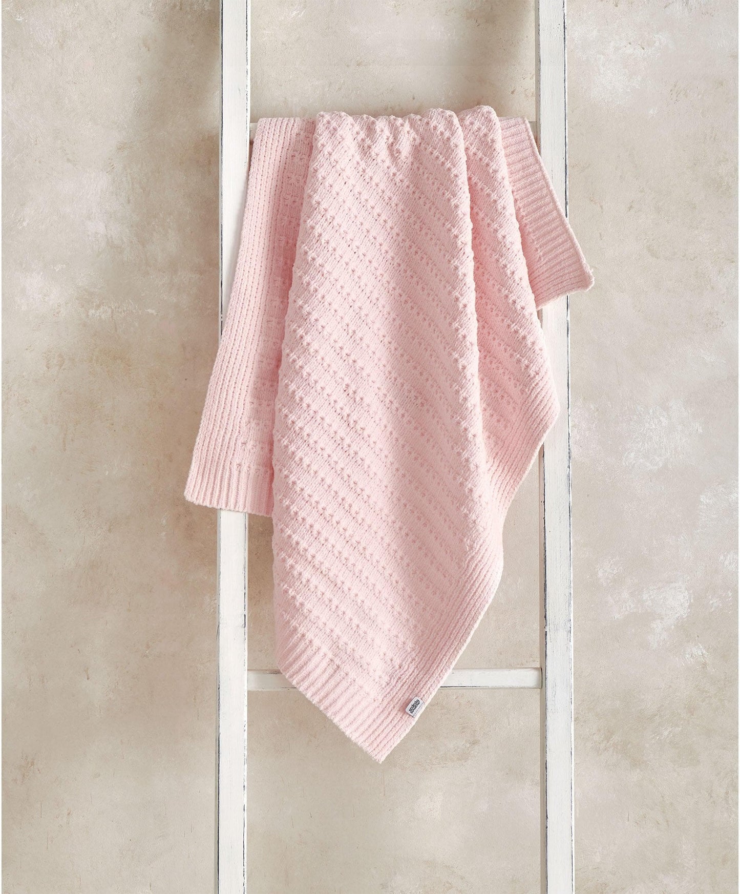 Chenille Blanket - Pink Stripe