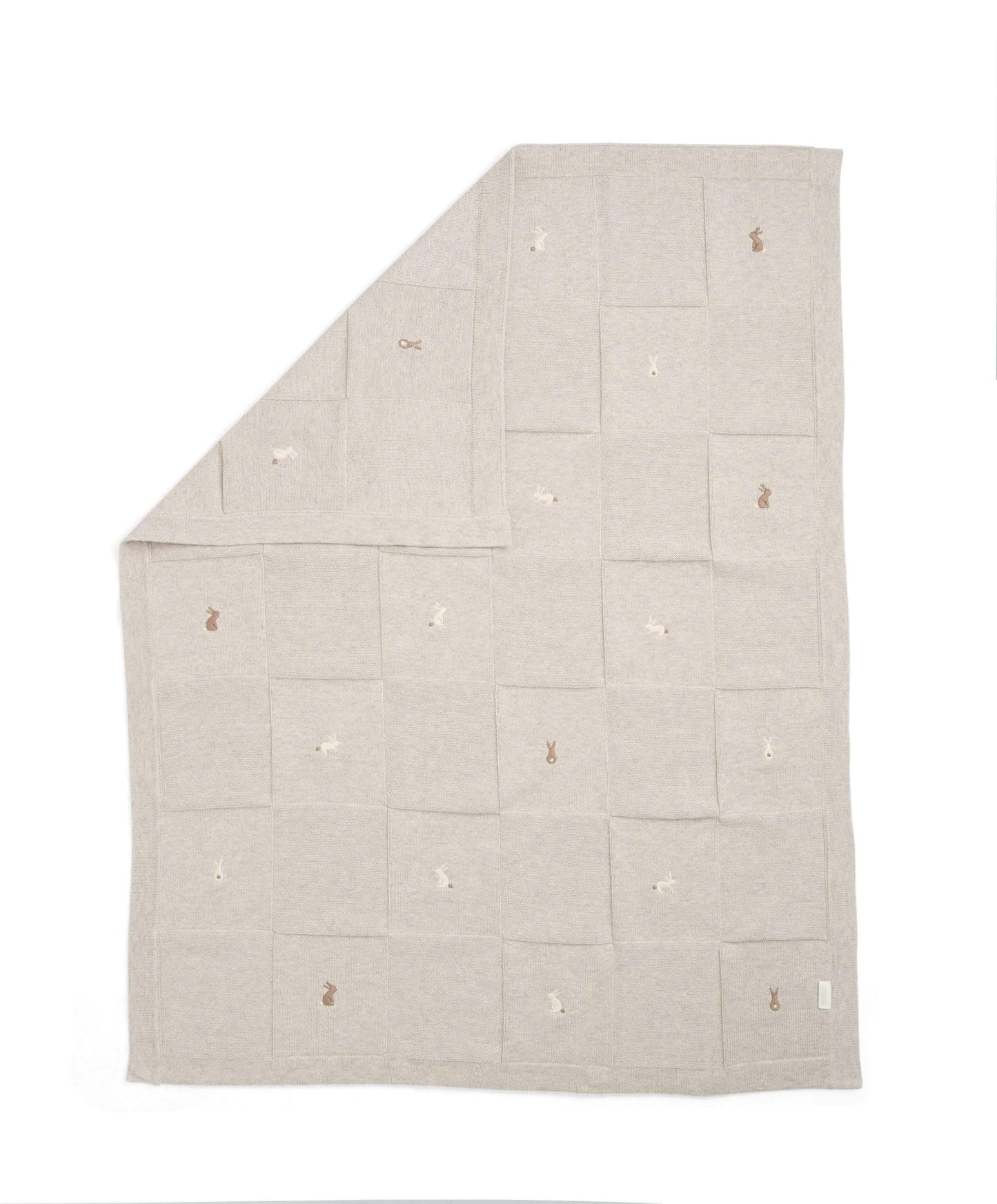 Knitted Blanket - Bunny Grey