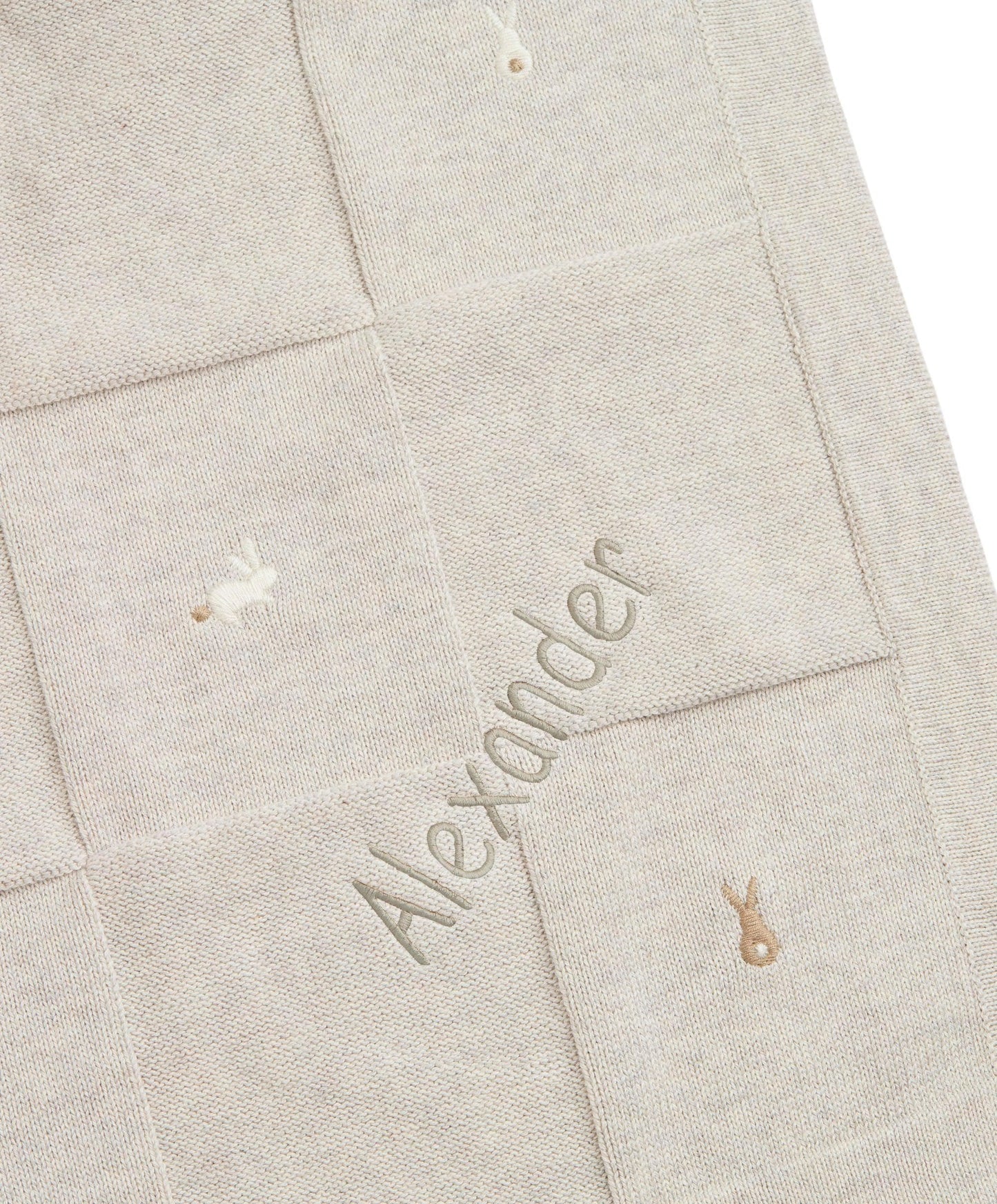 Knitted Blanket - Bunny Grey