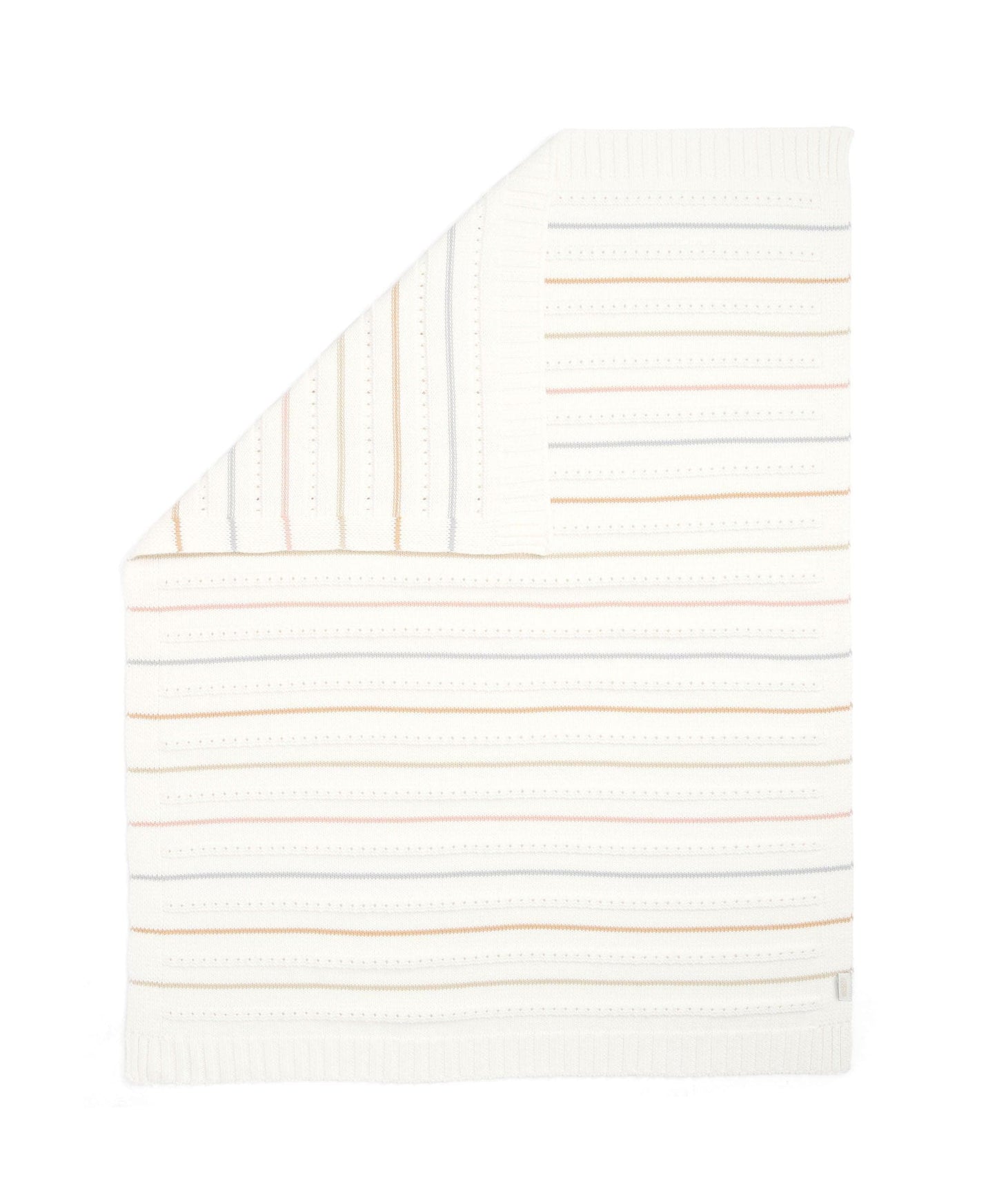 Knitted Blanket - Neutral Stripe