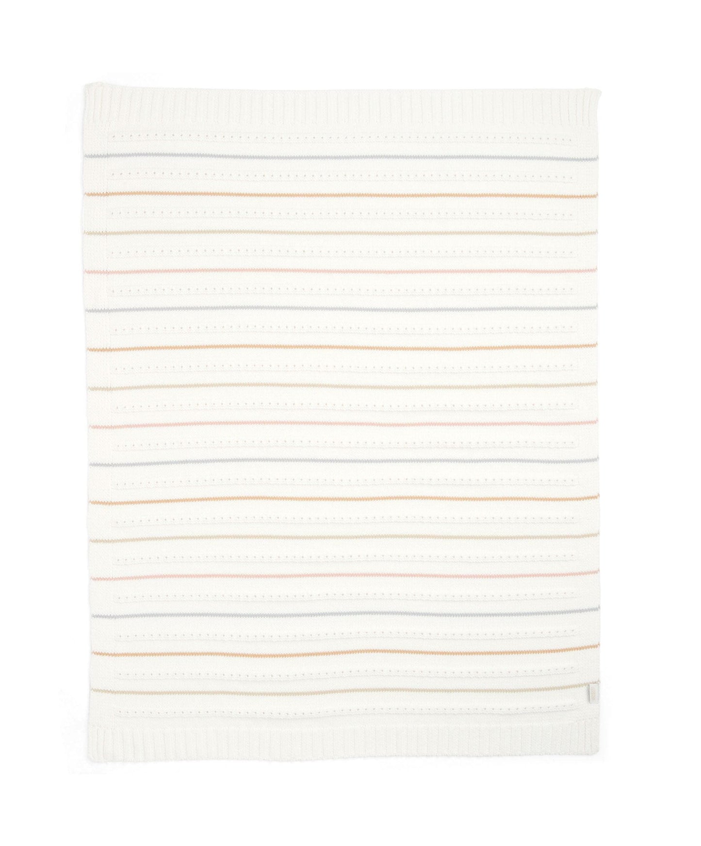 Knitted Blanket - Neutral Stripe