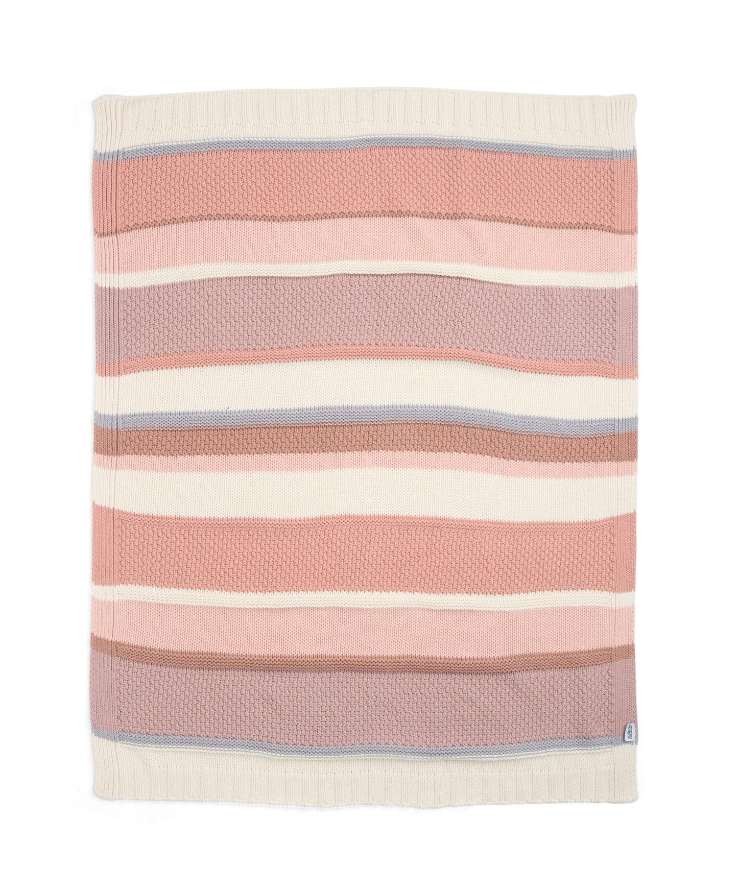 Knitted Blanket - Pink Block