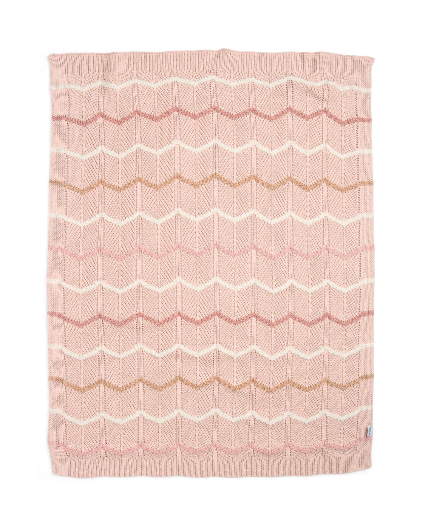Knitted Blanket - Pink Wave